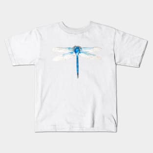 blue dragonfly painting Kids T-Shirt